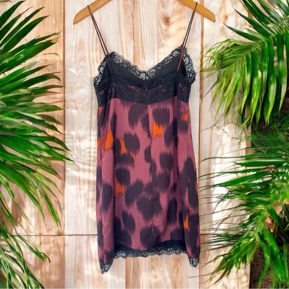 ZARA Leopard Print Slip Dress with Lace Details - XS - Picture 3 of 13